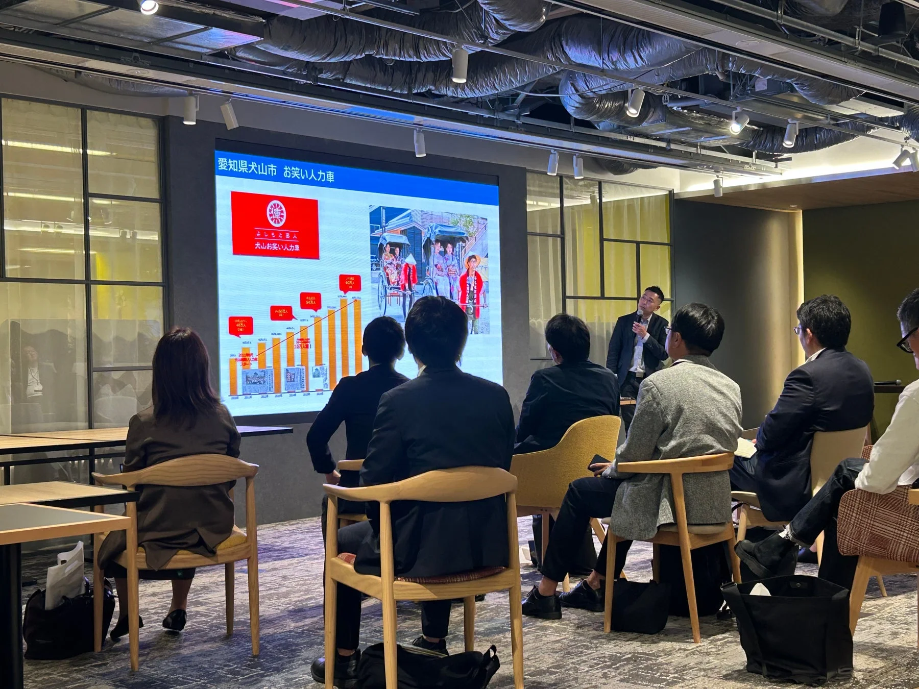 よしもとセールスプロモーション＆エリアアクション 藤原氏の講演風景