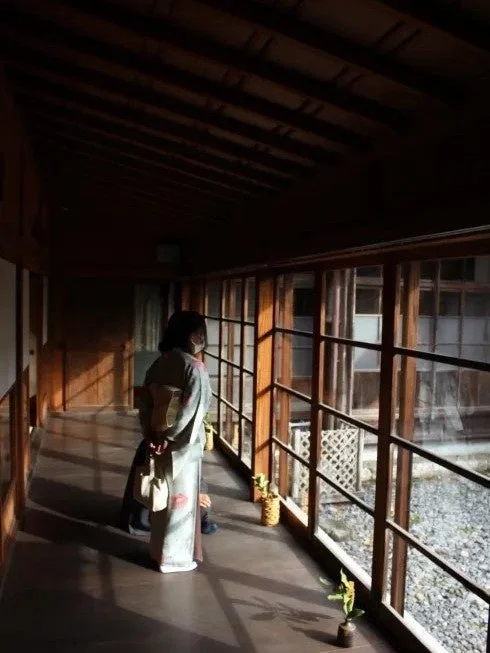 着付け体験の様子