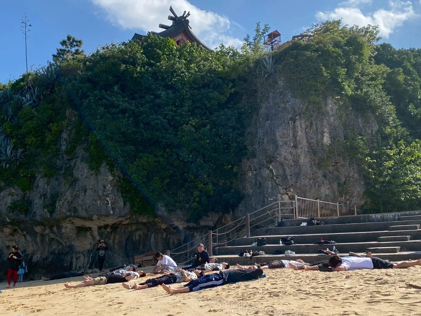 ビーチでリラックス