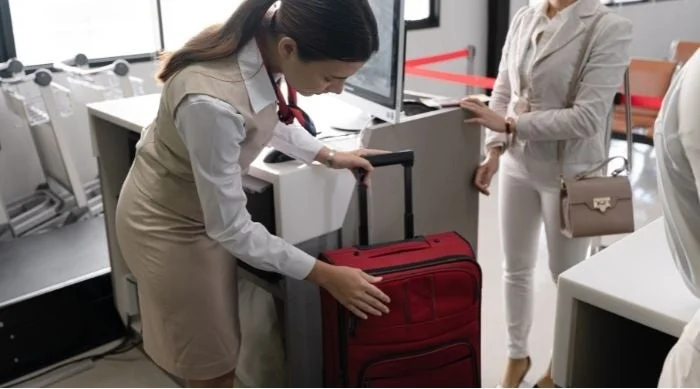 空港のチェックインカウンター