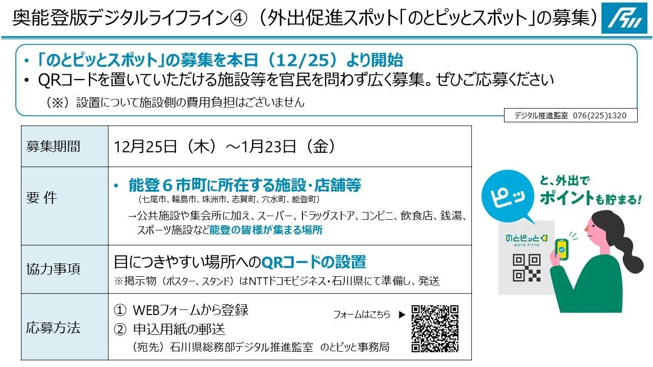 のとピッとスポットの募集