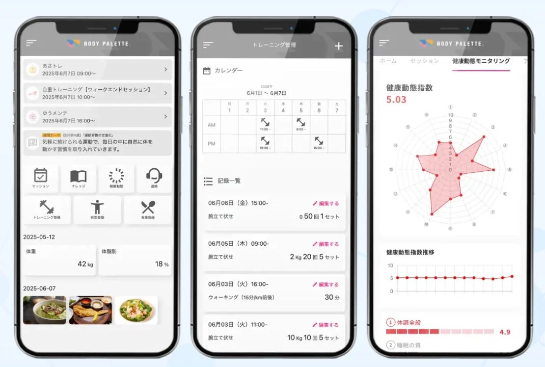 ログブック画面