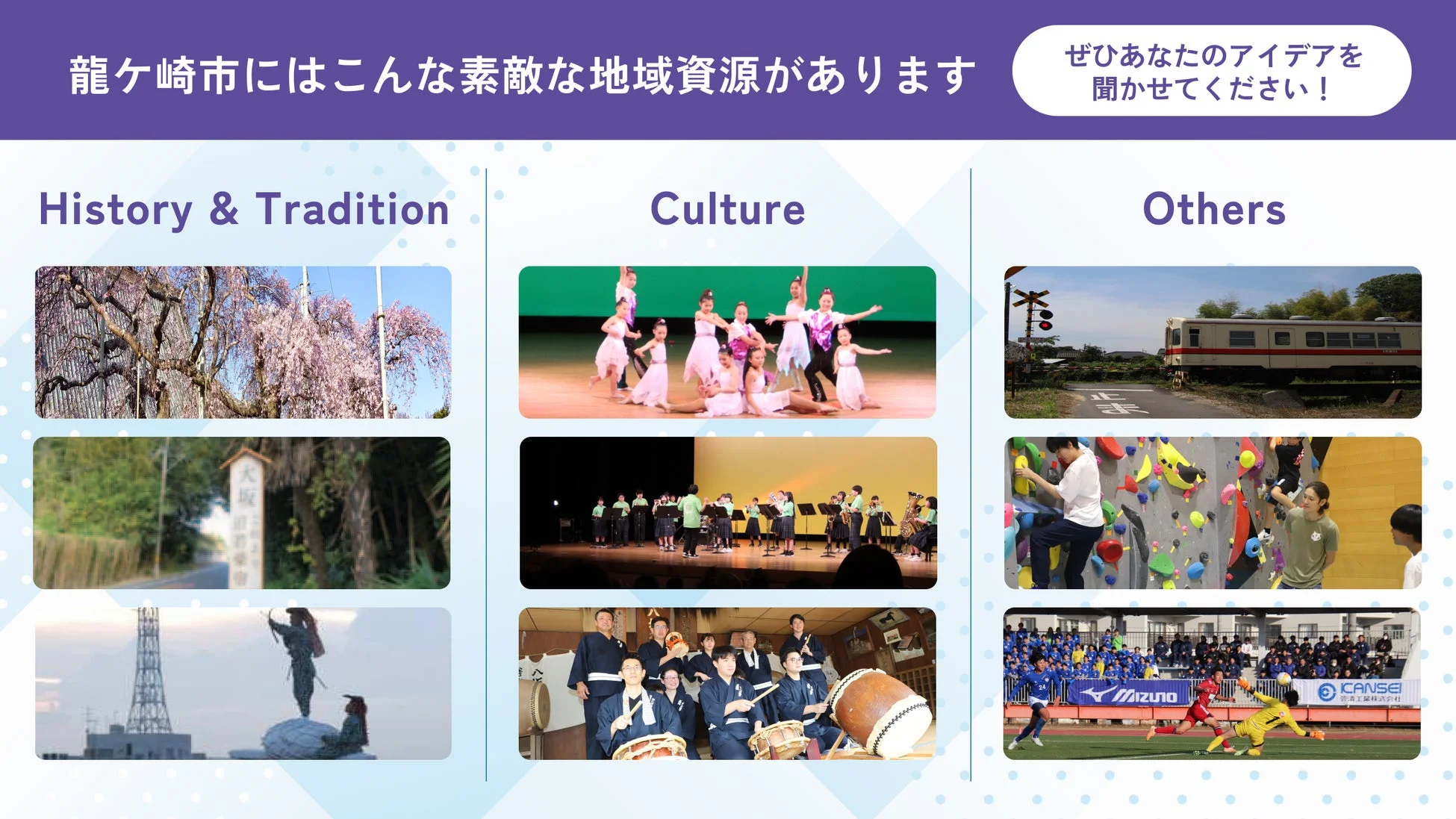 龍ケ崎市の多様な地域資源（歴史、文化、その他）