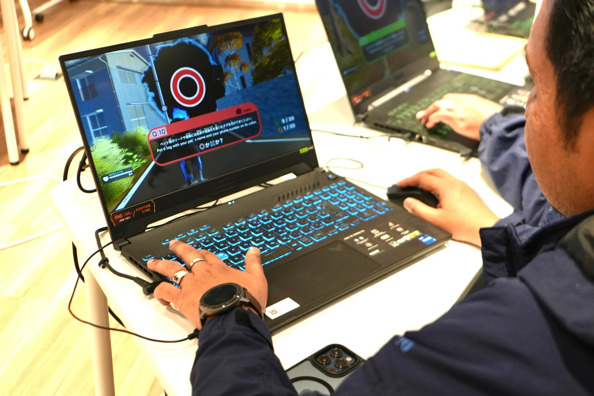 防災メタバース体験の様子