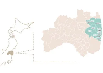 福島12市町村地図