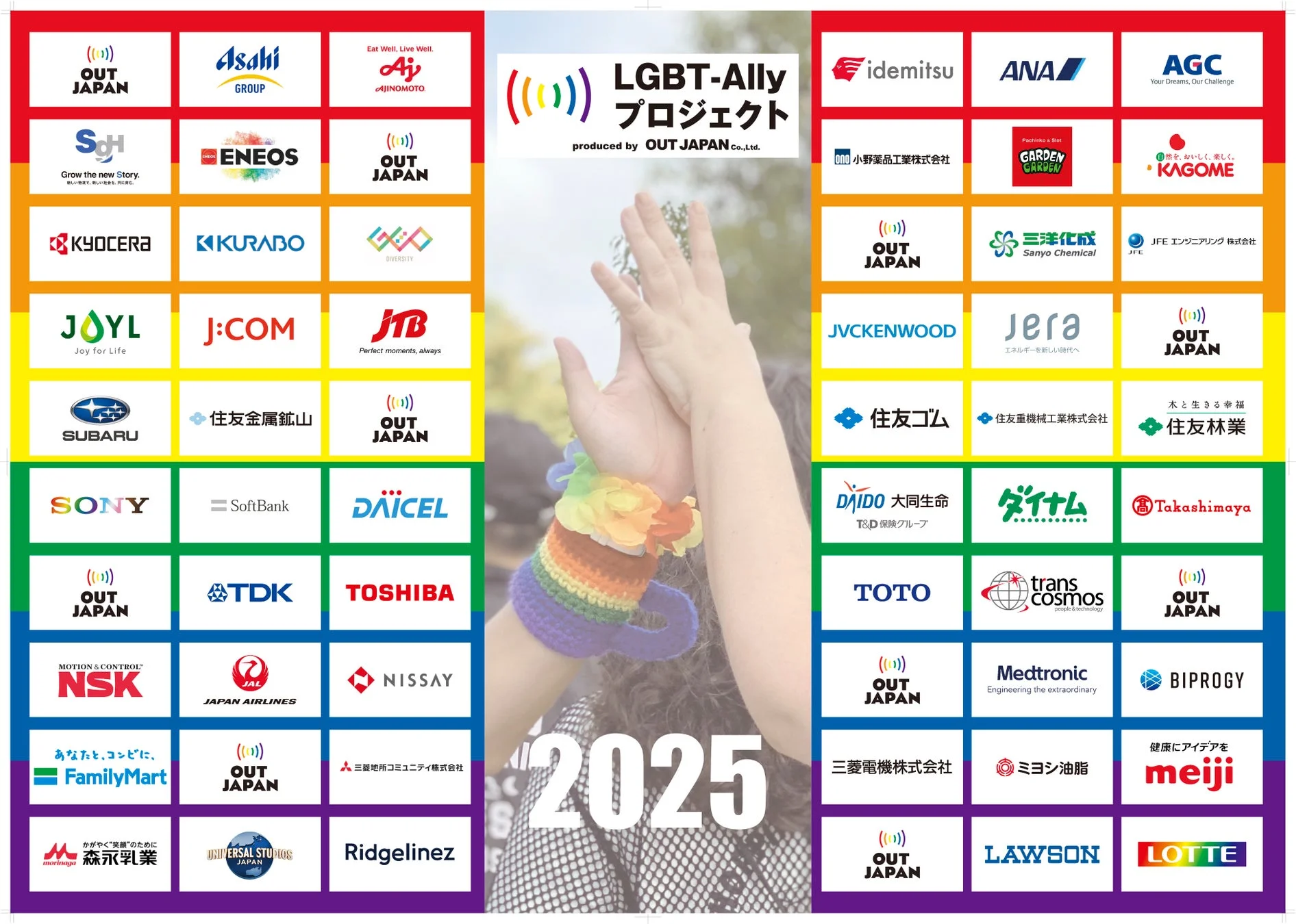 LGBT-Allyプロジェクトの協賛企業ロゴ