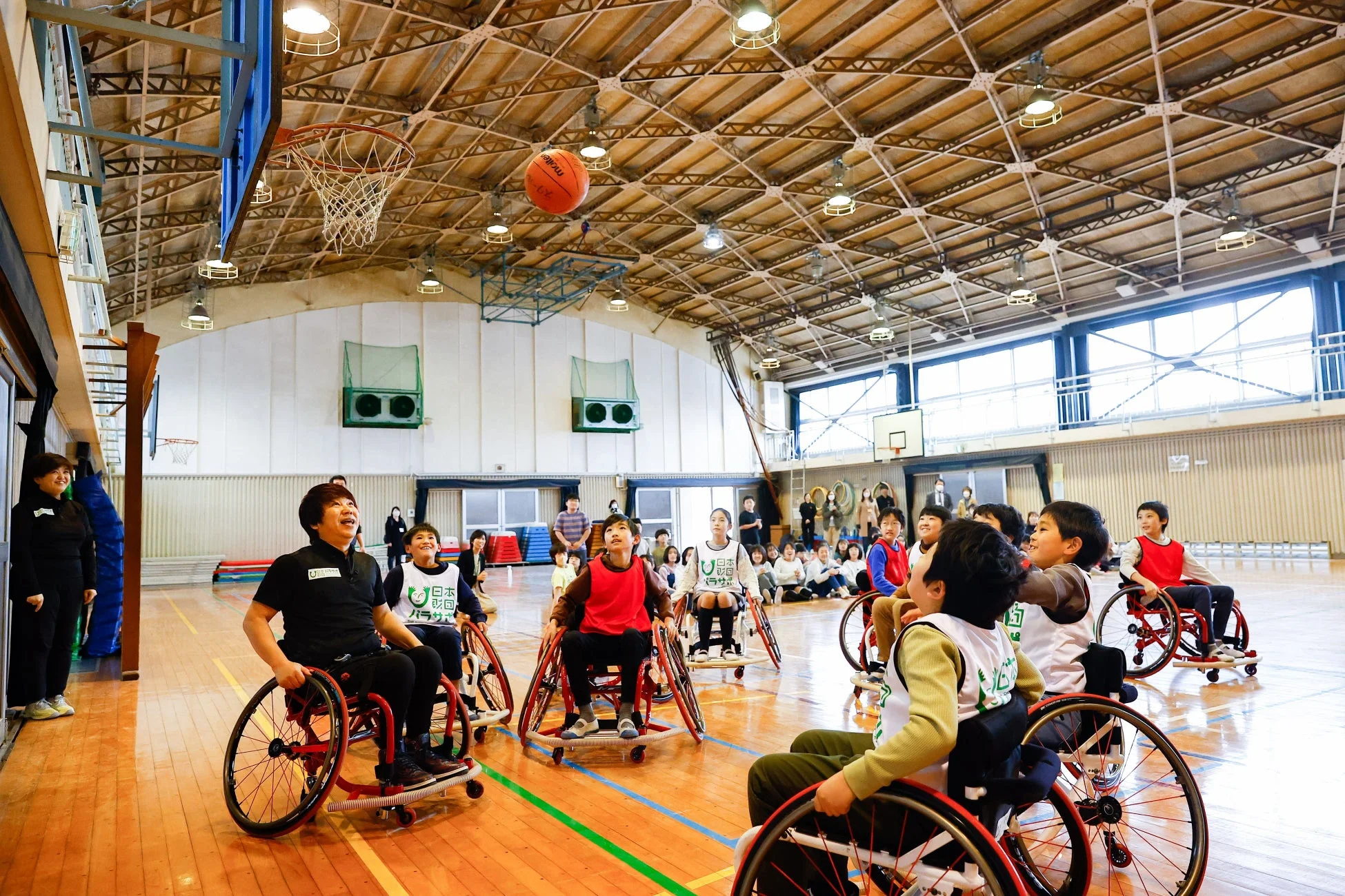 車いすバスケットボール体験