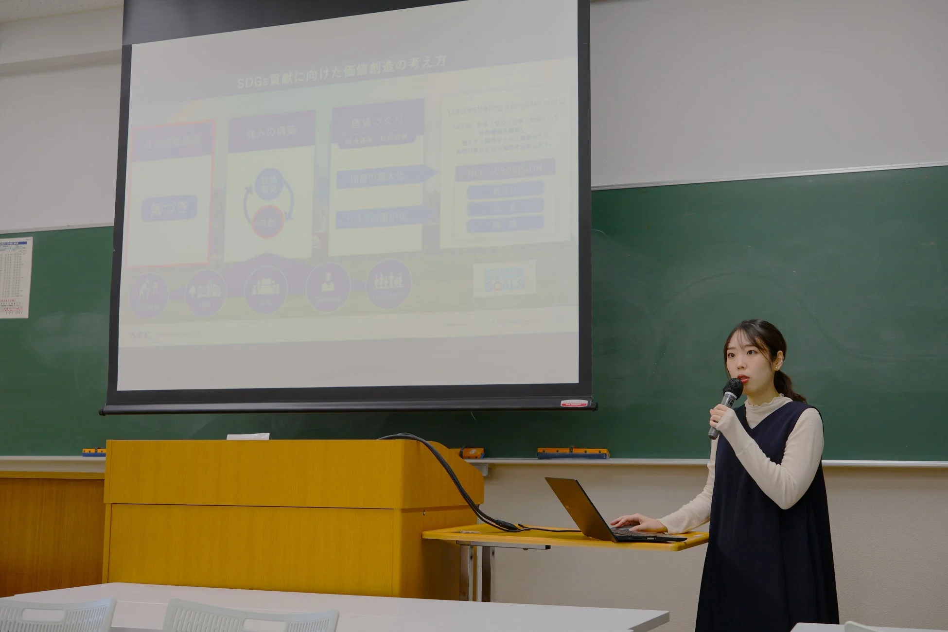 SDGsに関するプレゼンテーションの様子