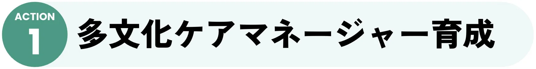 ACTION 1 多文化ケアマネージャー育成