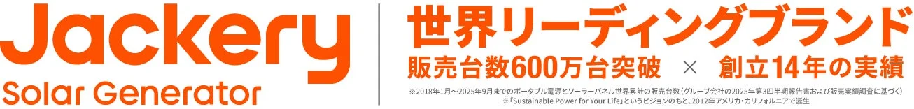 Jackery 世界リーディングブランド 販売台数600万台突破