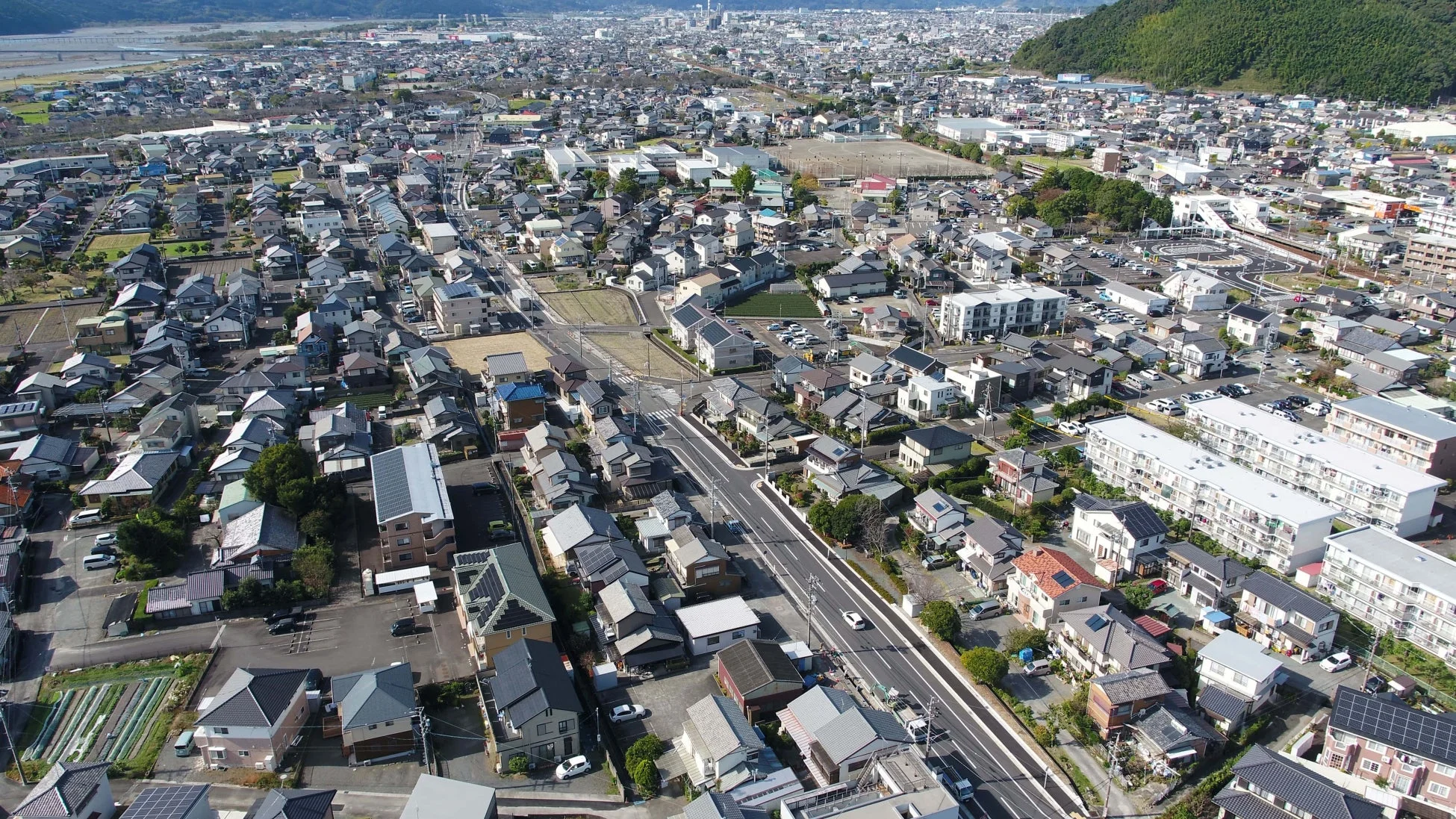 六合エリアの空撮