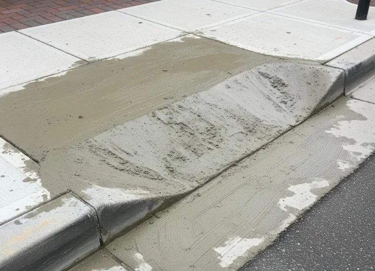 スロープのコンクリート