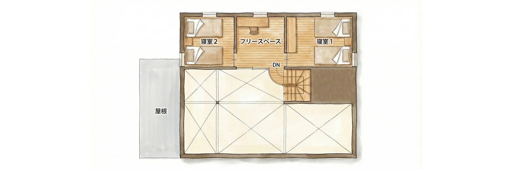 EN BASE 2階の間取り図
