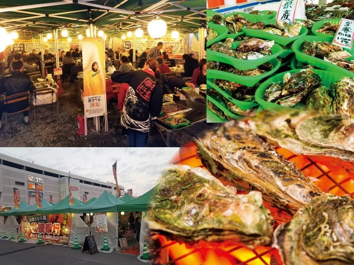 賑やかな牡蠣イベントの様子