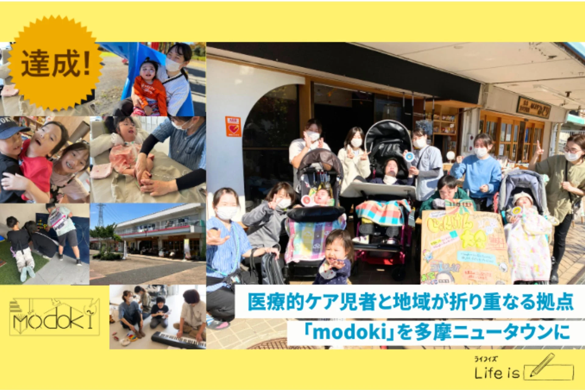 modokiの活動を紹介するコラージュ画像