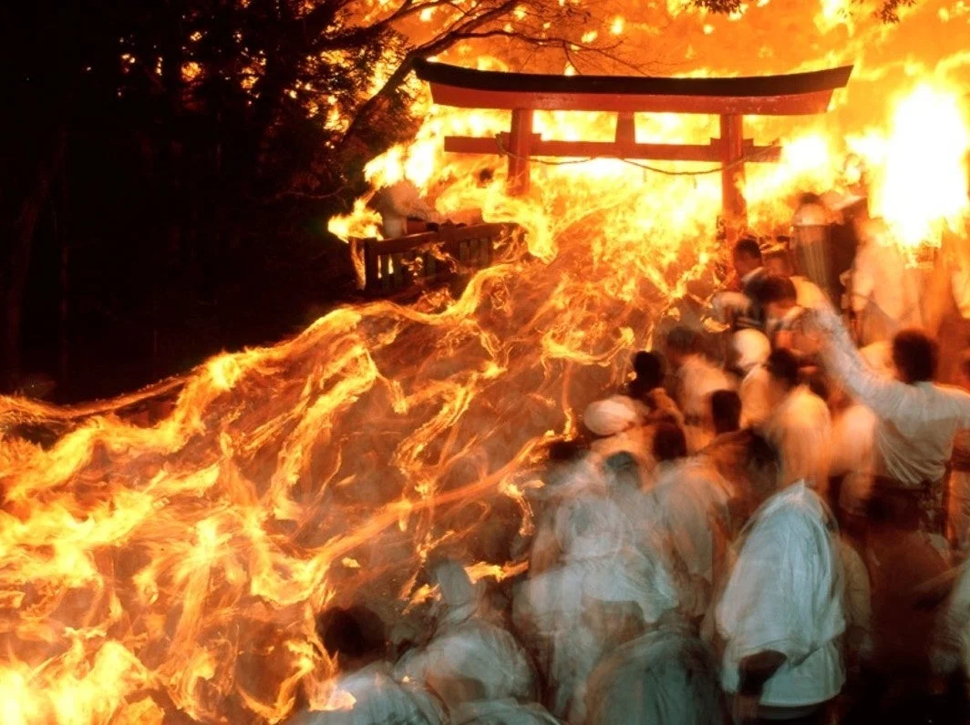 御燈祭りの様子