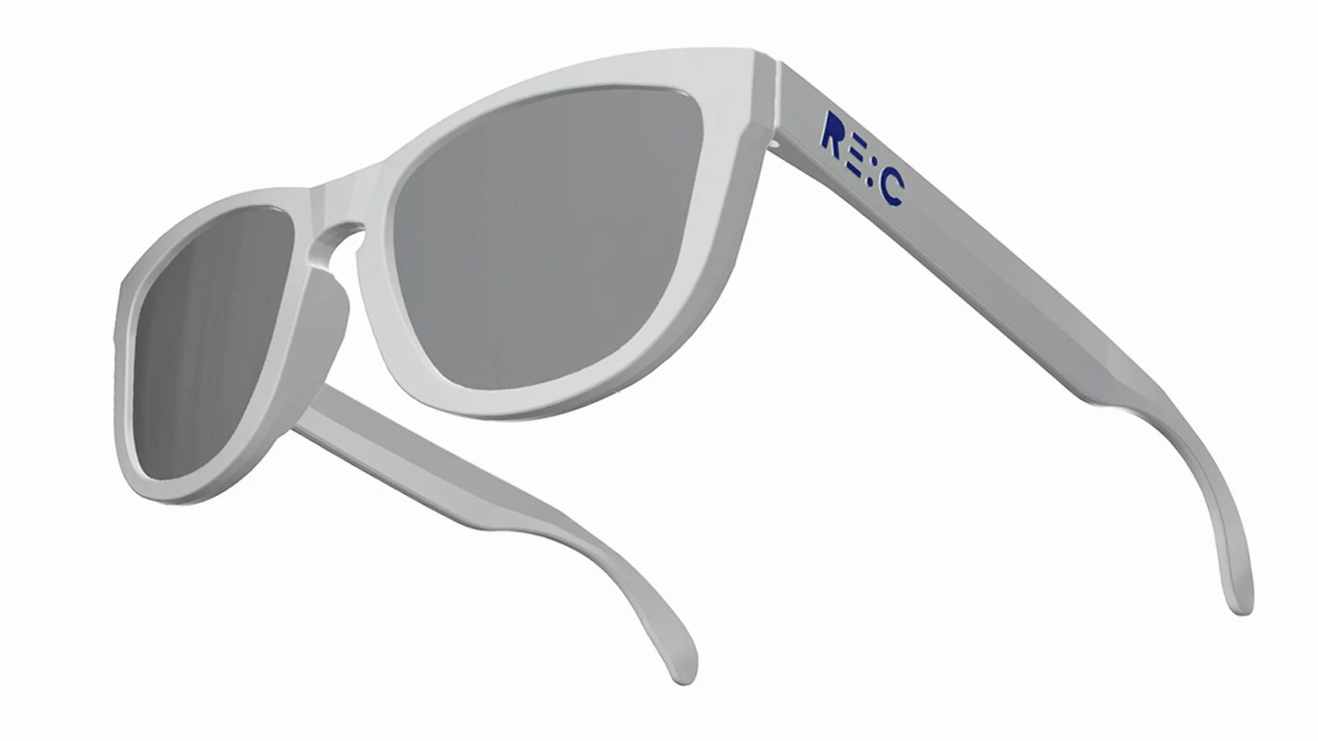 白いフレームのRE:Cサングラス