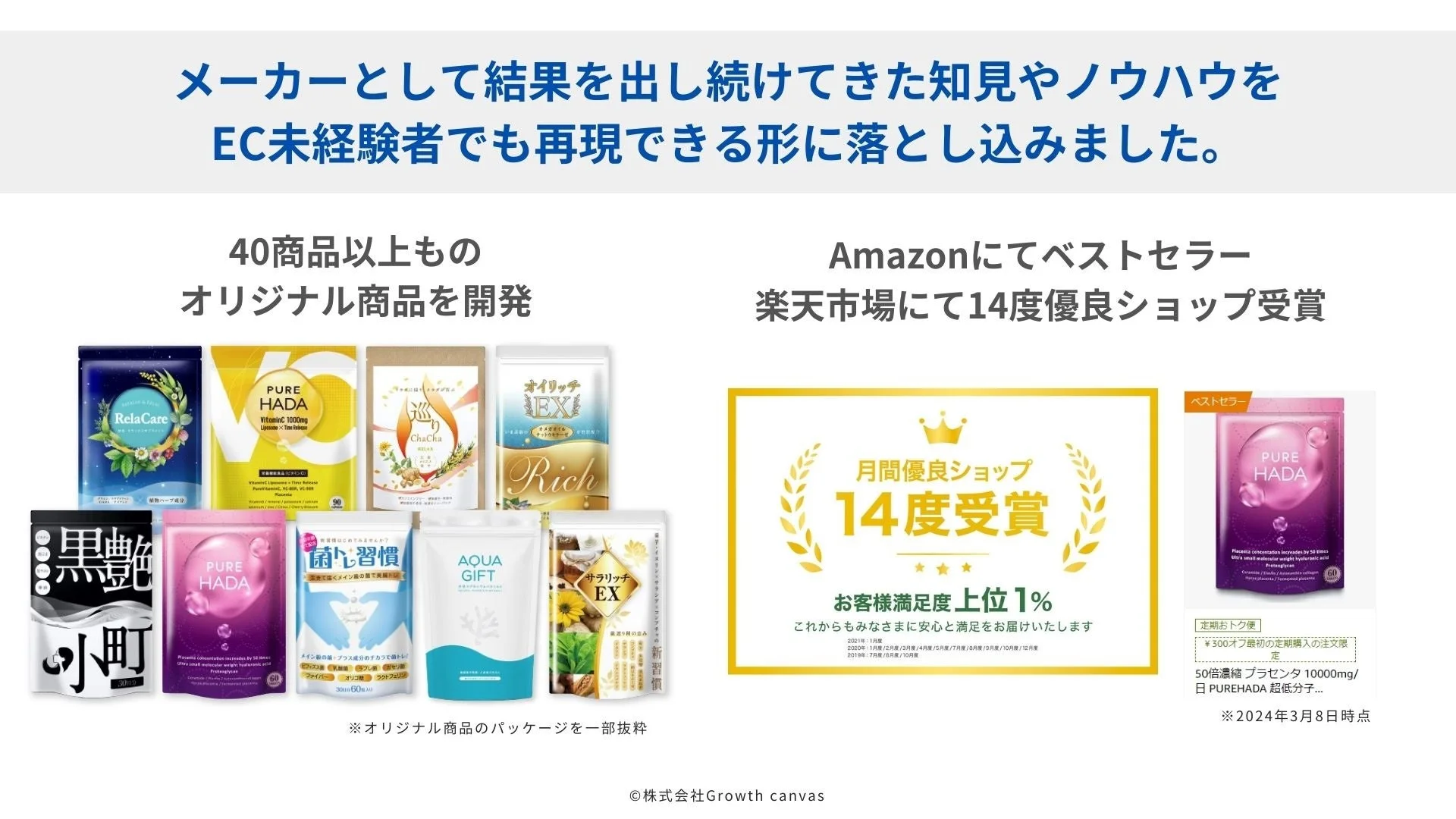 EC運営の知見とノウハウを持つメーカーの実績