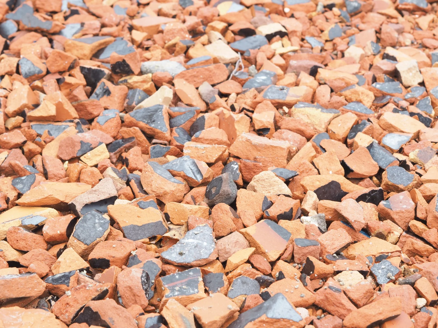 瓦礫のクローズアップ