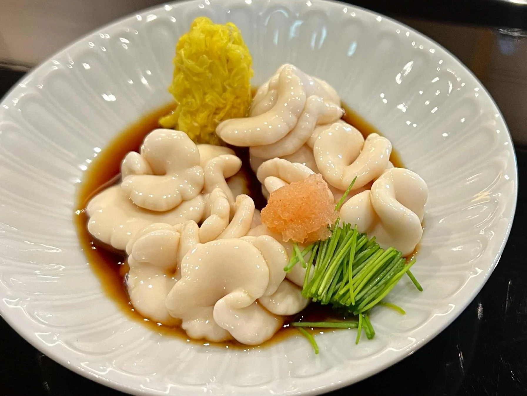 白子のポン酢和え