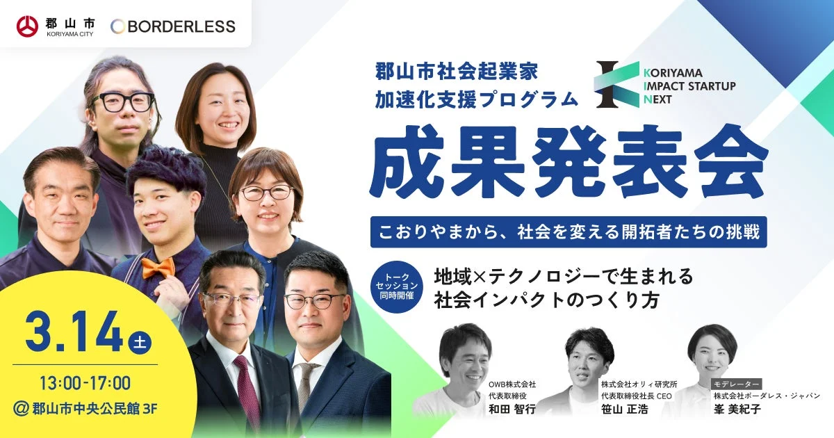 KORIYAMA IMPACT STARTUP NEXT 成果発表会