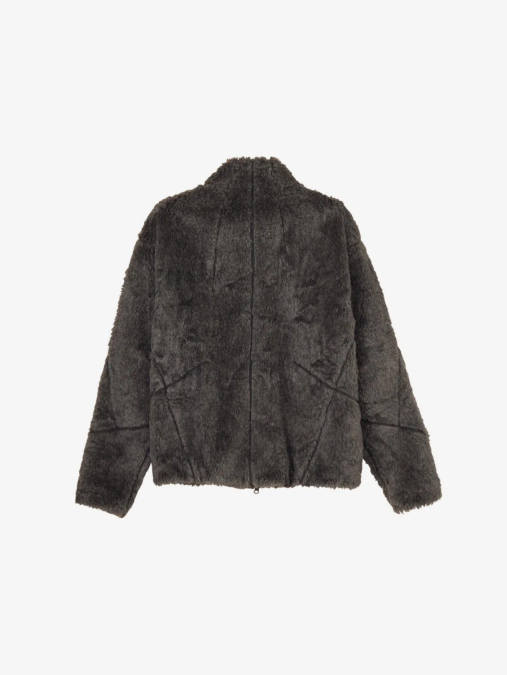 グレーのフリースジャケットの背面