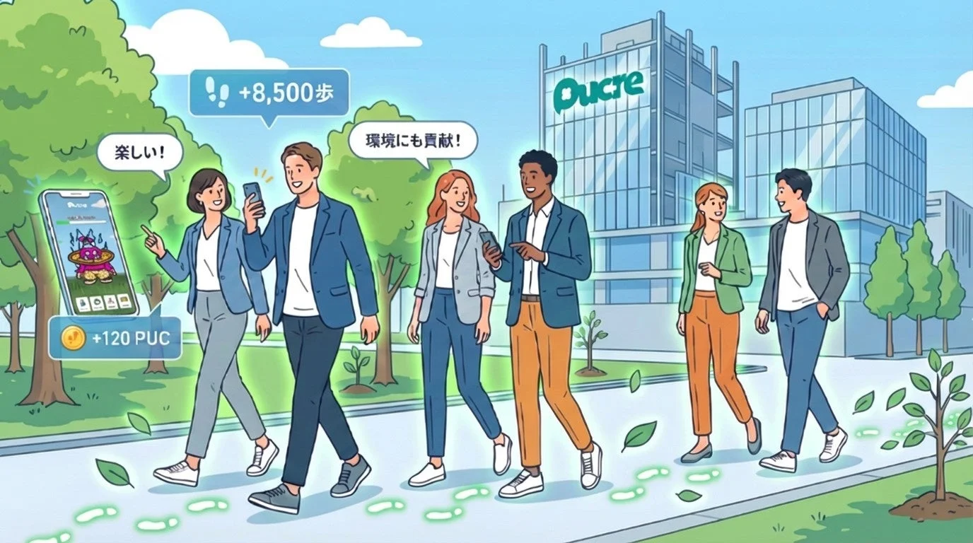 ウォーキングアプリDucreの活用イメージ