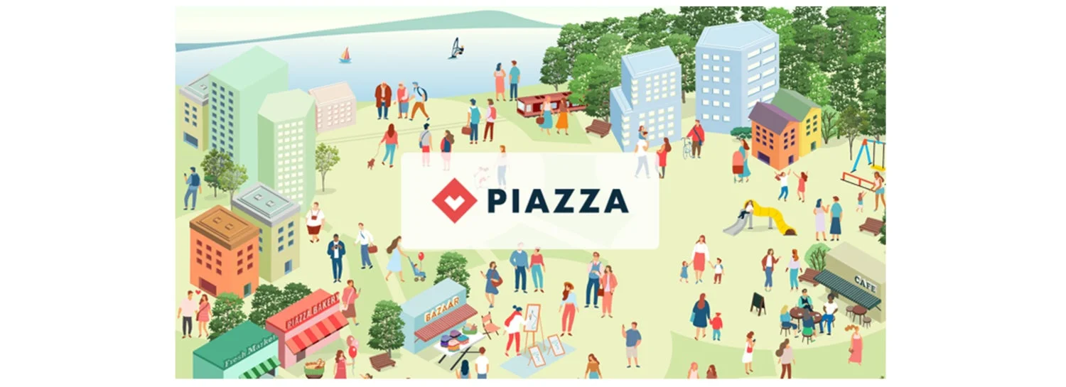 都市のコミュニティ活動のイラスト