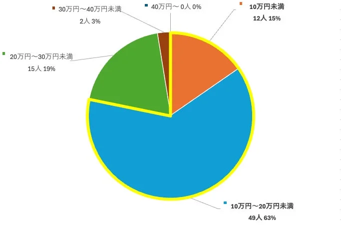 所得分布を示す円グラフ