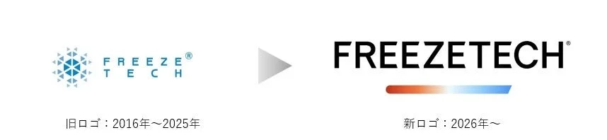 FREEZETECHの旧ロゴと新ロゴの比較