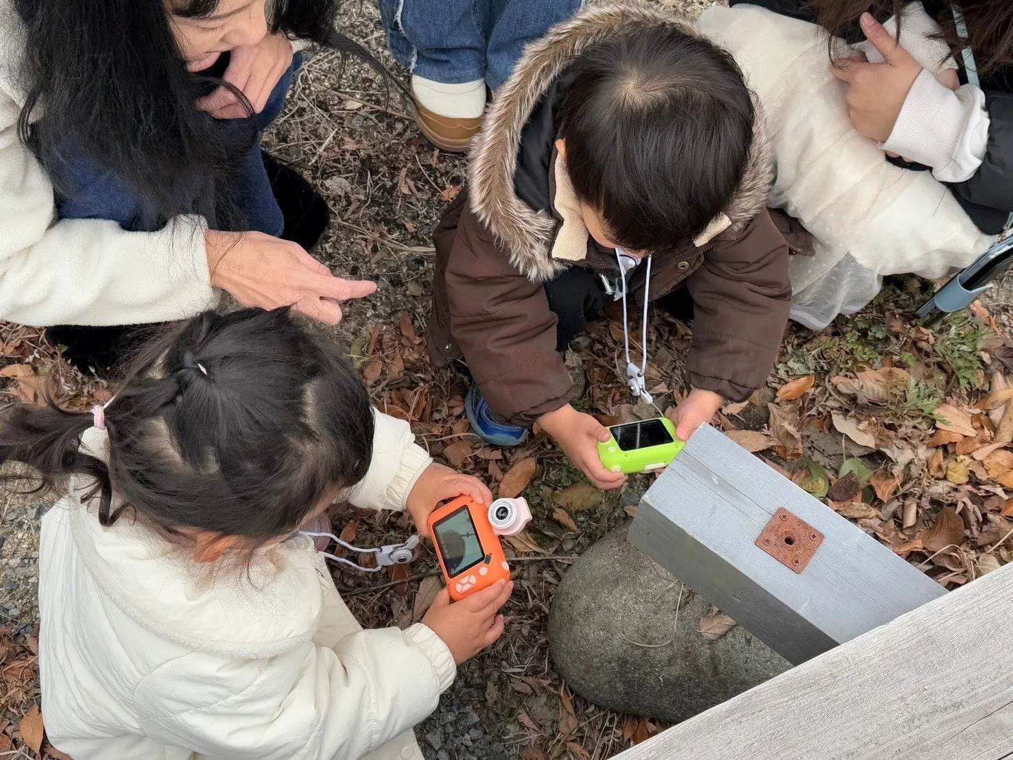 子供たちが屋外で遊ぶ様子