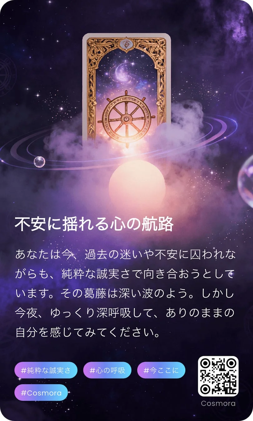 宇宙を背景にした心のメッセージ