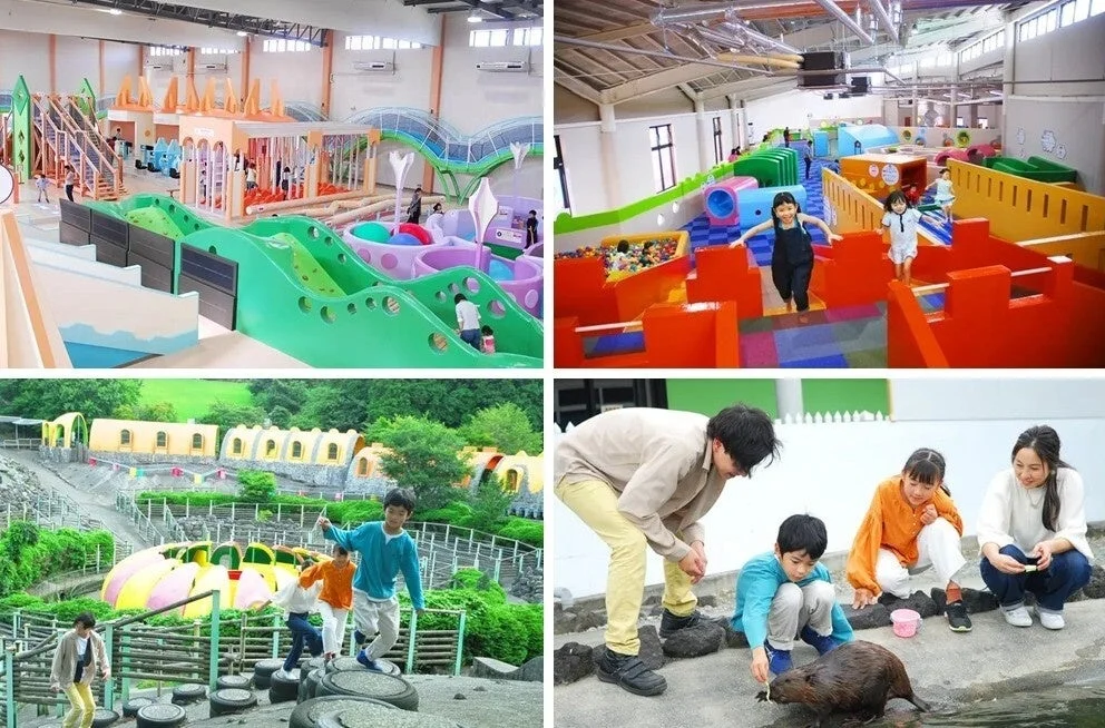 阿蘇ファームランドの屋内・屋外遊び場