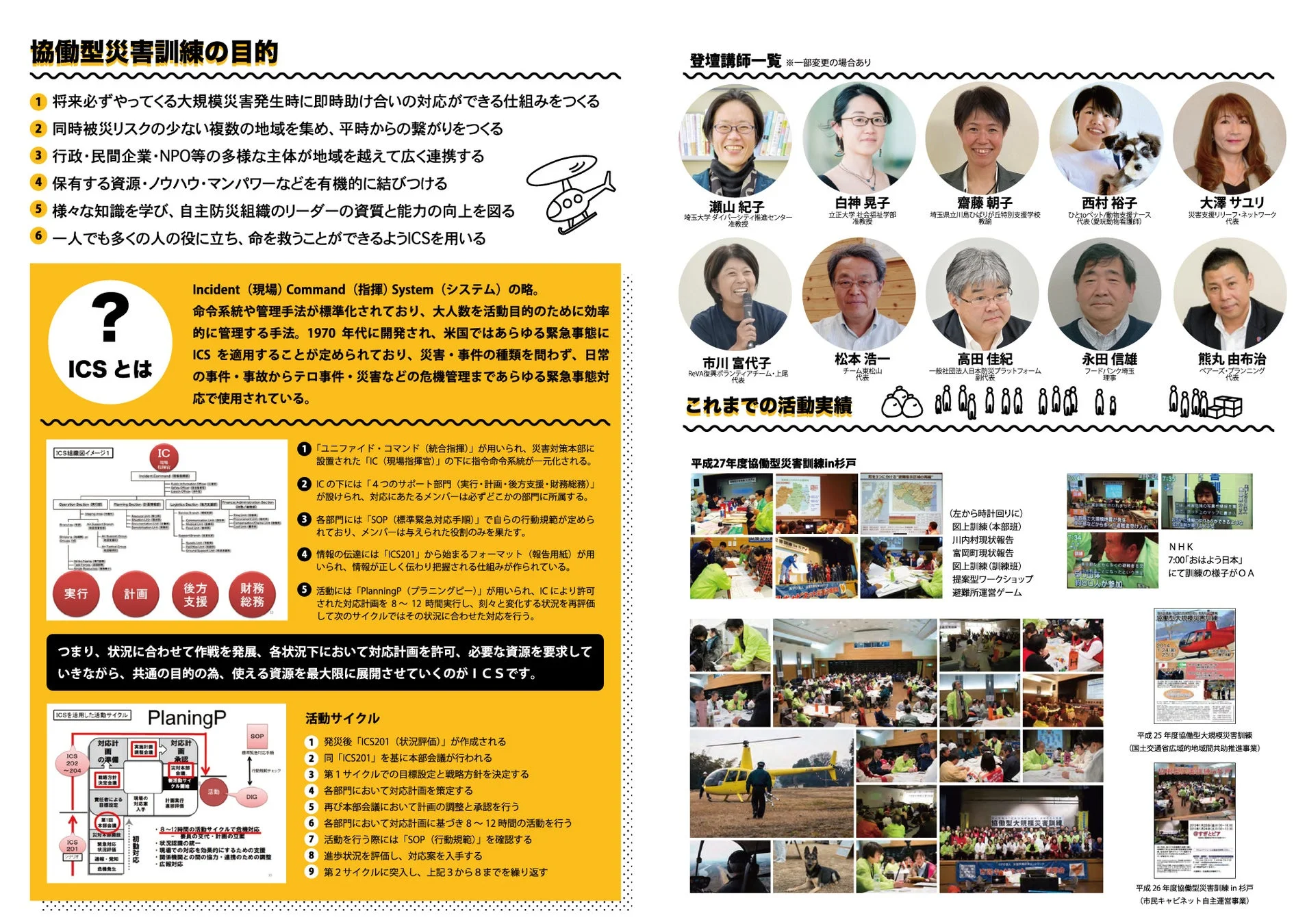 協働型災害訓練の目的とICSの解説