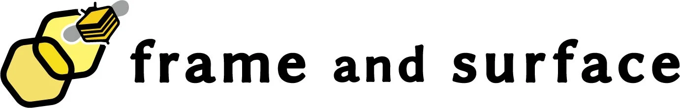 frame and surfaceロゴ