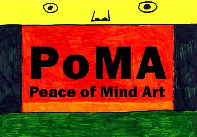 PoMA Peace of Mind Artという文字が書かれたカラフルなイラスト