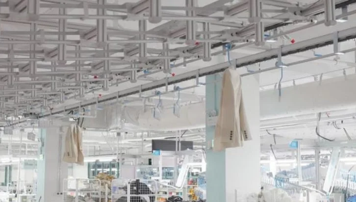 自動化された衣料品倉庫または工場