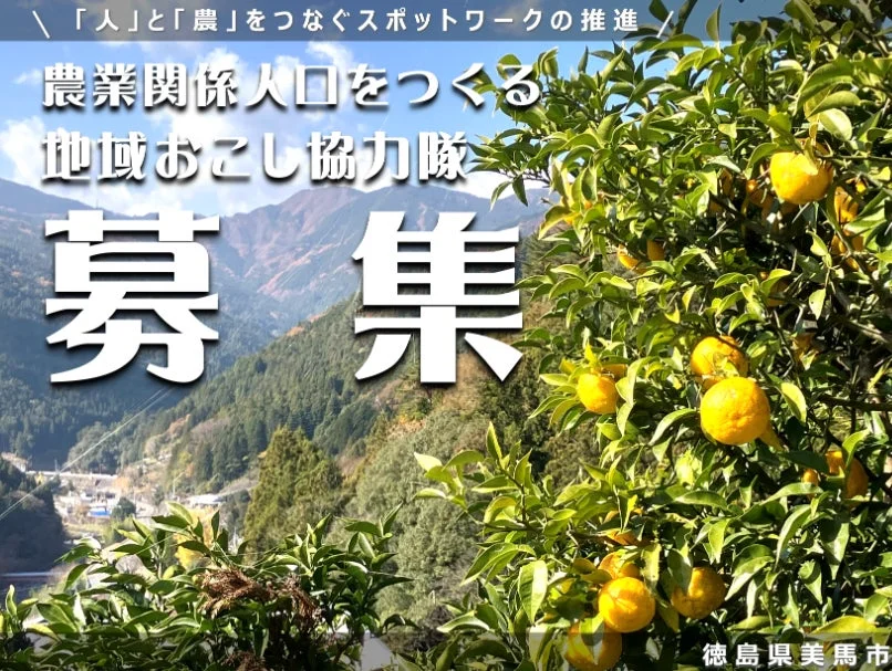 徳島県美馬市が地域おこし協力隊を募集するポスター