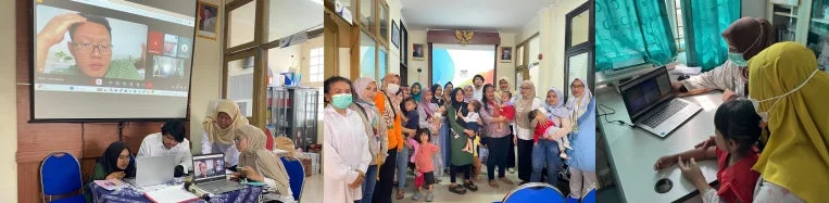 室内で行われたコミュニティイベントやワークショップの様子を捉えています。