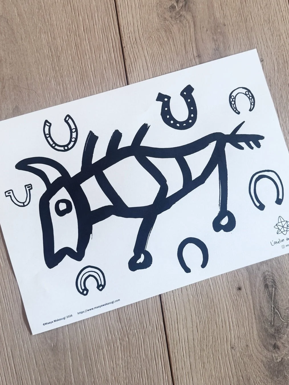 抽象的な動物のイラスト