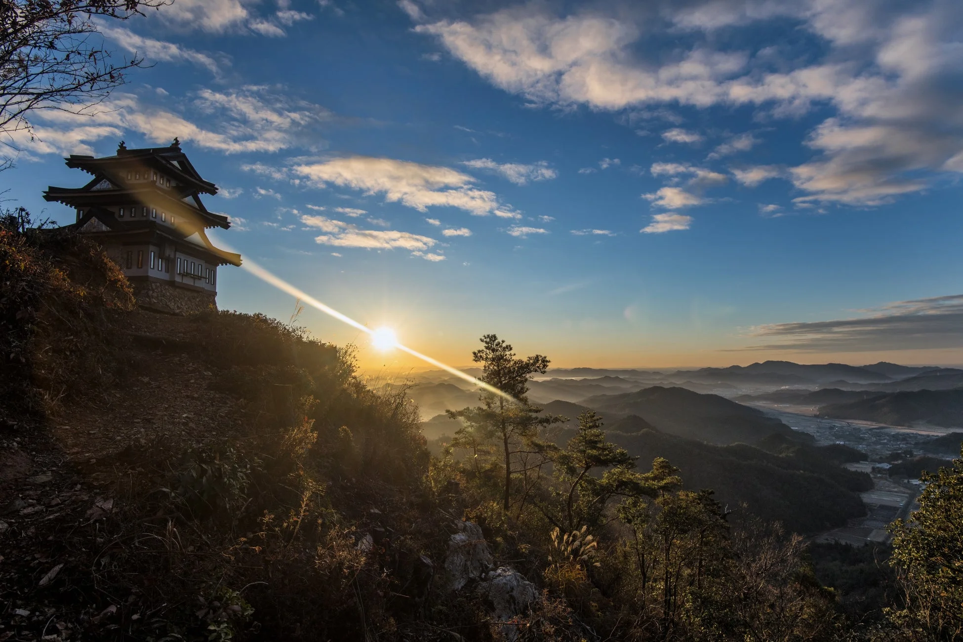 日本の城の風景