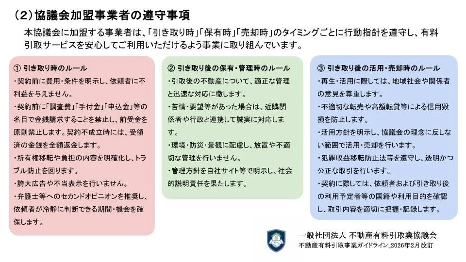 協議会加盟事業者の遵守事項