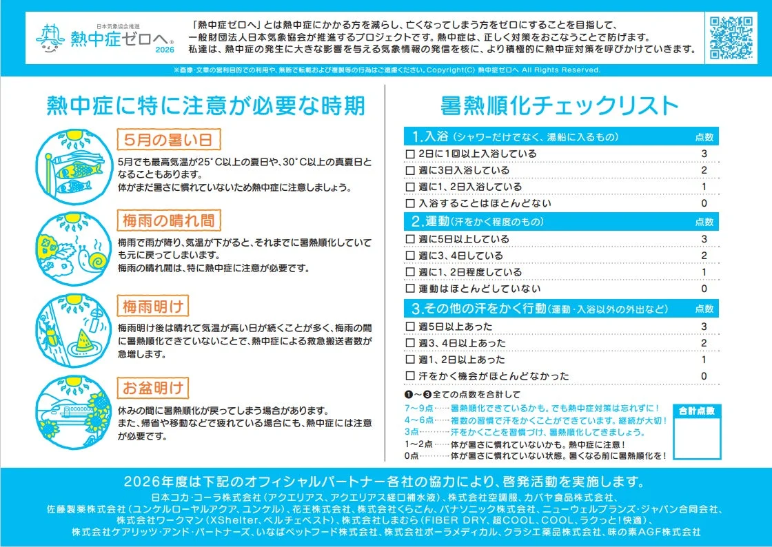 暑熱順化ポイントマニュアル